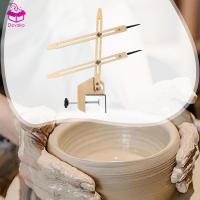 ราคา [chiwanji2mf] เครื่องวัดการขว้างปาเครื่องปั้นดินเผาเครื่องปั้นดินเผาเครื่องวัดไม้พร้อมแคลมป์เซรามิกดิน (45401624324)