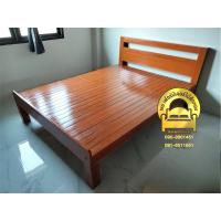 ราคา เตียงไม้สักหัวปาดซี่ใหญ่ 3.5 ฟุต / 5 ฟุต / 6 ฟุต (25383109912)