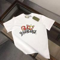 ราคา GUCCI2560 ฤดูร้อนสไตล์ใหม่แขนสั้นผ้าฝ้ายแท้จดหมายพิมพ์รอบคอเสื้อยืดลําลองด้านบน (53052049999)