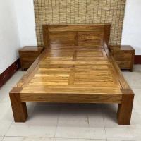 ราคา สไตล์จีนเหนือไม้เนื้อแข็งเสื่อทาทามิเตียงแต่งงานบ้านคู่เตียงฮาร์ดคณะกรรมการเตียงเตียงเตียงหลักโบราณเก่า เอล์ม ไม้ มม5ง (56300617964)