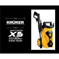 ราคา KRUKER เครื่องฉีดน้ำแรงดันสูง X5 เครื่องฉีดน้ำแรงดันสูง 110Bar. / 1,400 Watt. (New series) (7342257861)