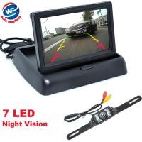 ราคา Ccd 7led Night Vision Universal รถด้านหลังนาฬิกากล้อง + 4.3 "LCD สีรถวิดีโอพับ Monitor กล้องที่จอดรถอัตโนมัติ (27580471728)