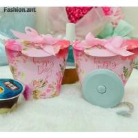 ราคา ✅พร้อมส่ง✅กล่องของชำร่วย งานแต่งงาน กล่องใส่ขนม ขนาดเล็ก ลายดอกไม้สีชมพู น่ารักๆ (25926238766)