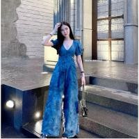 ราคา จั้มสูทเว้าเอวเซ๊กซี่ size xs งานป้าย สีคราม (21387060958)