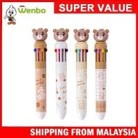 ราคา ปากกา เหวินโบ 10 สีสุดน่ารัก 3ง การ์ตูนหัวกดปากกาลูกลื่น 10 สีในหนึ่งเขียนปากกาเรียบเขียนปากกา (23184908181)