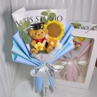 ราคา ไหมพรมถักทานตะวัน ดร. ช่อดอกไม้รับปริญญาหมีดอกไม้ของขวัญถักด้วยมือสําหรับแฟนสําหรับแฟนสําเร็จรูป (42773049079)