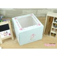 ราคา กล่องเค้ก 1 ปอนด์ มิ้นต์กุหลาบลายทาง ทรงสูง ขนาด กว้าง 20.3 x ยาว 20.3 x สูง 15 ซม. บรรจุแพคละ 10 ใบ (19061032782)