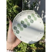 ราคา จานไม้บิดเบี้ยวลายใบไม้สีเขียวเซรามิกญี่ปุ่น (43876820086)