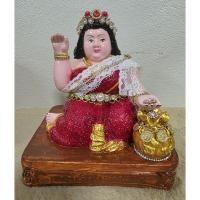 ราคา แม่นางกวักปุ้มปุ้ยขนาดสูง 15 ซม. นางกวักมหาลาภติดแกลม แต่งองค์ วางหน้าเสริมดวงชะตา โชคลาภ ค้าขาย มหาเสน่ห์เมตตา (41011729854)
