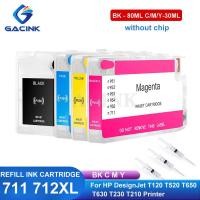 ราคา ตลับหมึกเติม712XL 711XL 711 712ตลับโดยไม่มีชิปสำหรับ HP Designjet T120 T520 T650 T630 T230เครื่องพิมพ์ T210 (27167692377)