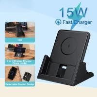 ราคา Wireless charger 15W ที่ชาร์จไร้สาย Huawei Samsung ใช้กับ Fast charger wireless charger ขาตั้ง แท่นชาร์จไร้สาย (43373294364)