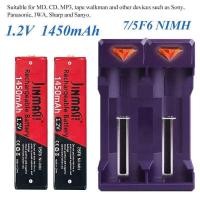ราคา แบตเตอรี่ชาร์จ แท่งหมากฝรั่ง 1.2V 1450mAh 7/5 F6 สำหรับเครื่องเล่น Walkman CD MD แบบพกพา ที่ชาร์จ NI (53301242865)
