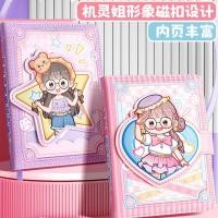 ราคา [พร้อมส่ง] สมุดโน้ตไดอารี่ สมุดโน้ตไดอารี่ ปกหนัง แม่เหล็ก ลายการ์ตูนเด็กผู้หญิง (24774784637)