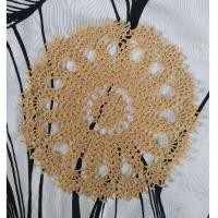 ราคา ดอยลี่รองพานสีน้ำตาลทอง 9.5 นิ้ว งานถักโครเชต์ ผ้ารองพาน ผืนถักรองพาน รองแจกัน ผ้าปู โต๊ะ งานพิธี งานบวช งานแต่งงานหมั้น (20893037558)