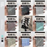 ราคา GGDB รองเท้าสกปรกขนาดเล็กเหมาะสําหรับผ้าฝ้ายแท้สีดําสีขาวสีเทา Letter Laces Star รองเท้าสกปรกแบน Laces ผู้ชายผู้หญิงอินเทรนด์ Laces (53752037068)