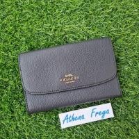 ราคา เหมือนใหม่ กระเป๋าสตางค์ Coach ขนาดกลาง สามพับ มือสองของแท้Coach F30204 Medium Envelope Wallet สีกรมท่าเข้ม Navy (17642252402)