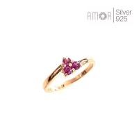 ราคา แหวนเงินแท้ 925 ฝังพลอยทับทิมสยาม (Siam Ruby) พร้อมส่งไซส์ 52 (14245714166)