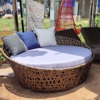 ราคา เตียงเดย์เบสกลม เตียงหวายเทียมเตียงอาบแดดหวายเทียมเกรดA+++ (3635080676)