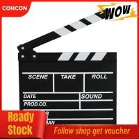 ราคา Concon ภาพยนตร์ภาพยนตร์ Clap Board Dry Erase ไม้สีดำ Clapper Clapboard อุปกรณ์เสริมฉากการกระทำกระดานชนวนสำหรับ Director Camera Studio (40325147265)