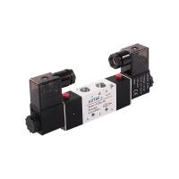 ราคา 5 way pneumatic solenoid valve 4V220-08 AC220V DC24V DC12V 1/4" port double solenoid air control va (52501866115)