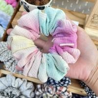 ราคา ยางรัดผมแฮนด์เมด สีรุ้งมัดย้อม (24700692766)
