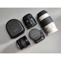 ราคา Sony LA-EA2 adapter (apsc) + Lens minolta 35-80mm + Lens minolta 50mm f3.5 marcro + Lens minolta 75-300mm (22533652682)