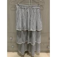 ราคา สินค้ามือสอง พร้อมส่ง กระโปรงมือสอง กระโปรงยาว ทรงขนมชั้น สีเทาขาว (5050940988)