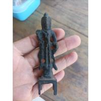 ราคา พระเทวรูป เนื้อสำริด งานเก่างานสะสมงานโบราณ สูง9.5ซม หนัก40.7กรัมสินค้าของเก่าของมือสอง (23889957632)