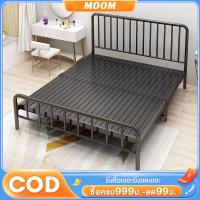 ราคา มูฟ เตียงเหล็ก3.5ฟุตหนาเตียงโมเดิร์นหัวตรงกล่องเหล็กท่อเหล็กหนาเหล็กโมเดิร์น (26905110899)