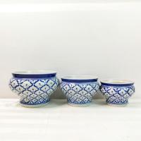 ราคา กระโถนลายคราม กระโถนโบราณลายสัปปะรด 5นิ้ว - 7นิ้ว กระโถนเซรามิคลายสัปปะรด กระโถนลายสัปปะรด เงางาม (25733794822)