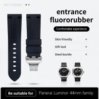 ราคา 24 มม.สีดํา Letter Top End FKM Fluoro ยางนาฬิกาพับหัวเข็มขัดสําหรับ Panerai สายคล้องคอสายรัดข้อมือสําหรับ 44 มม.Dial (42054989027)