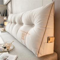 ราคา หมอนขิด หมอน พรมขนแกะทรงสามเหลี่ยมพร้อมหมอนหนุนพนักพิงขนาดใหญ่สำหรับเตียงนอนหรูหรา (42872093605)