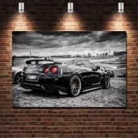 ราคา Supercar Nissan Skyline GTR R35 กีฬารถ 4K WallCanvas โปสเตอร์และพิมพ์ Modern Wall Art ภาพวาดผ้าใบห้องนั่งเล่นตกแต่ง Thinking of night โปสเตอร์ (28173230455)