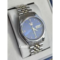 ราคา นาฬิกา Seiko 5 Automatic กลไกลระบบเครื่อง 7s26 หน้าน้ำเงินเล่นแสง หลักทองดอกไม้ (12928129630)