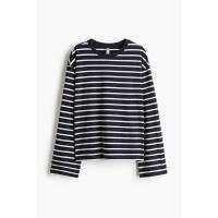 ราคา H&M(เอชแอนด์เอ็ม) เสื้อคอปกแขนยาวทำจากผ้าฝ้าย Women Long-sleeved cotton top 1240497_4 (44219105204)