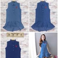 ราคา พร้อมส่ง วันพุธ เดรสเชิ้ตคอปกผ้ายีนส์ แขนกุดปักนก CC-OO กระดุมหน้า ทรงสวยหน้าสั้นหลังยาวดีไชน์สวยเก (12452687)