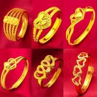 ราคา แหวนทองชุบ 24K ผู ้ หญิง LOVE Heart แหวนเกาหลีแหวนทองทอง Cincin (28050814557)