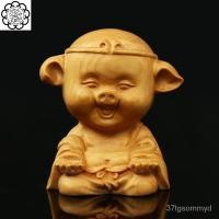 ราคา ไม้กล่องไม้แกะสลักราศีหมูตกแต่งงานแกะสลักงานฝีมือนำโชคหมูตกแต่งรถ J4US (27103373146)