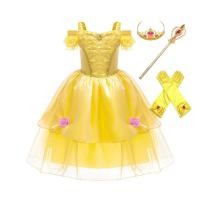 ราคา สาวเจ้าหญิงเบลล์ชุดฮาโลวีนคอสเพลย์เด็กสีเหลืองชุด (26655985914)