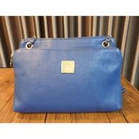 ราคา กระเป๋ามือสองยี่ห้อ NICOLE MILLER สีน้ำเงิน หนังสวย สภาพสวยมาก อะไหล่ทองวิ้งค่ะ สะพายไหล่ได้ ครอสบอดี้ได้ มีสองช่องซิป (6138460758)