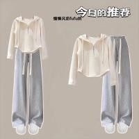 ราคา 中生套装春秋款女大童洋气女孩连帽链卫衣衣两套จูเนียร์โรงเรียนมัธยมนักเรียนสูทฤดูใบไม้ผลิและฤดูใบไม้ร่วงสาวหนุ่มใหญ่สไตล์ตะวันตกหยาน651ของฉัน20251112 (54802114841)