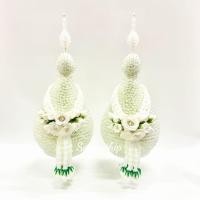 ราคา ฟรีค่าจัดส่ง l ราคาสินค้าเป็นคู่ พานพุ่ม พานพุ่มสีขาว พานพุ่มเงินทอง พานพุ่มสักการะ พานพุ่มดอกไม้ พานพุ่มดอกรัก (47450880459)