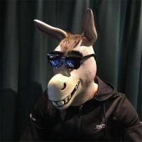 ราคา สไตล์เดียวกัน เฮฮา หน้ากากสัตว์ หมวก หน้ากากสัตว์ตลก หมวก หน้ากากลาตลก หมวก ลาตลก20251017 (26443624268)