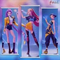 ราคา โปสเตอร์และวอลล์อาร์ท FENL Demon Hunters ขนาด 75x25 ซม., ดีไซน์สไตล์ K-Pop วอริ어 กับตัวหนังสือแบบการ์ตูน สำหรับตกแต่งผนัง (54551191506)