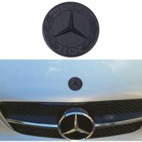 ราคา ใหม่ล่าสุด 57MM Chrome Mercedes Benz โลโก้ Flat Hood Star Emblem Badge สําหรับ Mercedes Benz CE SL Class ตกแต่ง.(สีดํา) (28607168003)