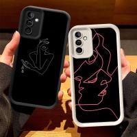 ราคา O-28 Simple One Line Casing สําหรับ Samsung Galaxy A35 A04s A34 A25 A05S A36 A26 A56 5G สีดําและสีขาว (40114165462)