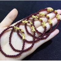 ราคา ปี่เซียะทองแท้99.99ก้อนทองแท้ร้อยด้วยหินโกเมน (8652142599)