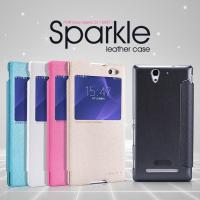 ราคา เคส Sony Xperia C3 (S55T) Nillkin Sparkle Case (ฝาพับ)+MERCURYเคส TPU Mercury Jelly Case Blue (GOOSPERY) (6701448427)