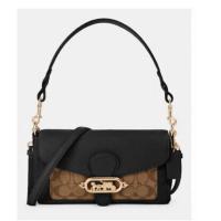 ราคา Coach F90782 Small Jade Shoulder Bag With Signature Canvas แท้100% (3248100942)