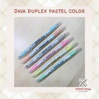 ราคา Java Duplex Mild Pastel Colors Twin Head -- จาวา ดูเพล็กซ์ มายด์ พาสเทล คัลเลอร์ ปากกาเน้นข้อความ 2 หัว ในด้ามเดียว (21542026976)